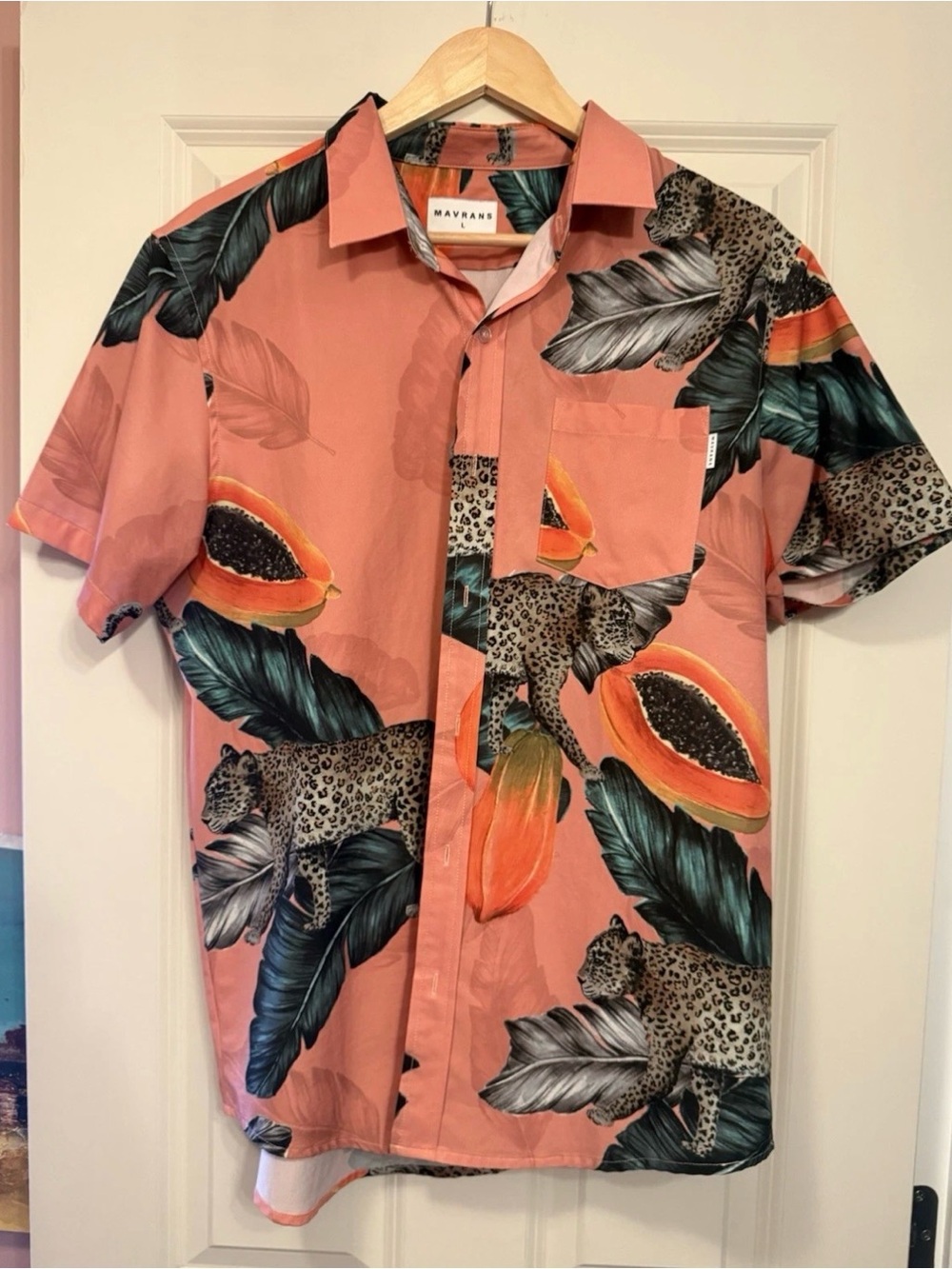 Mavrans Coral Tropical Button-Up Shirt